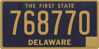DE license plate 768770