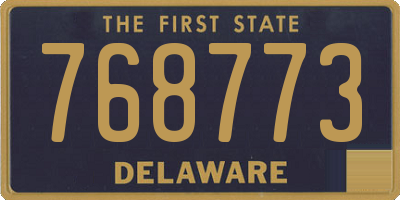 DE license plate 768773