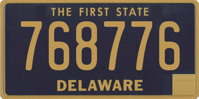 DE license plate 768776