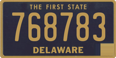 DE license plate 768783