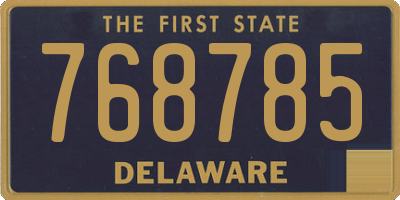 DE license plate 768785
