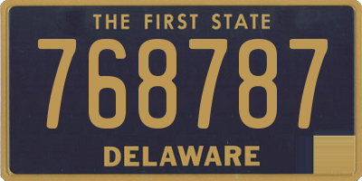 DE license plate 768787