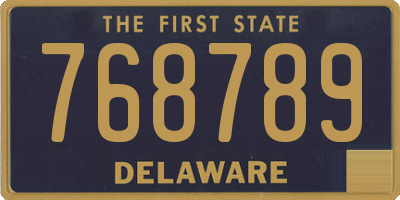 DE license plate 768789