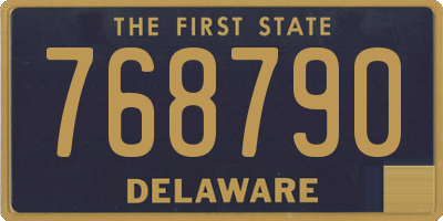 DE license plate 768790