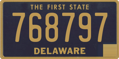DE license plate 768797