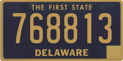 DE license plate 768813