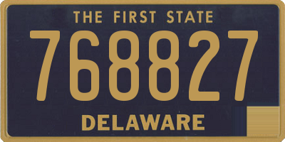 DE license plate 768827