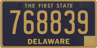 DE license plate 768839