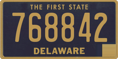 DE license plate 768842