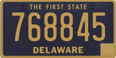 DE license plate 768845