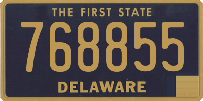 DE license plate 768855