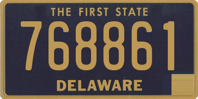 DE license plate 768861