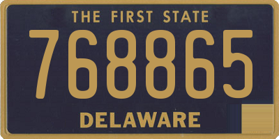 DE license plate 768865