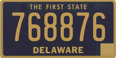 DE license plate 768876