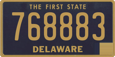 DE license plate 768883