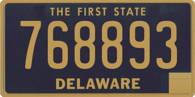 DE license plate 768893