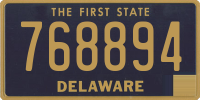 DE license plate 768894
