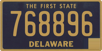 DE license plate 768896