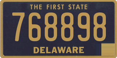 DE license plate 768898
