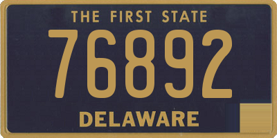 DE license plate 76892