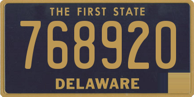 DE license plate 768920