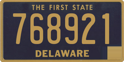 DE license plate 768921