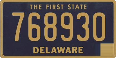 DE license plate 768930