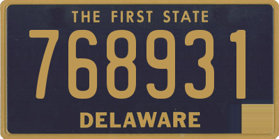 DE license plate 768931