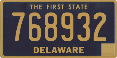 DE license plate 768932