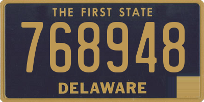 DE license plate 768948