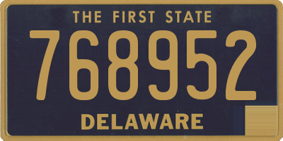 DE license plate 768952