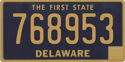 DE license plate 768953