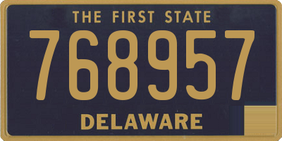 DE license plate 768957