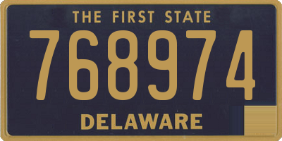 DE license plate 768974