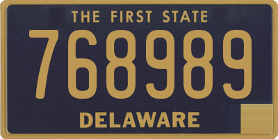 DE license plate 768989