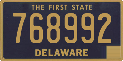 DE license plate 768992