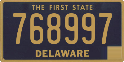 DE license plate 768997