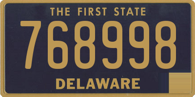 DE license plate 768998