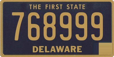 DE license plate 768999