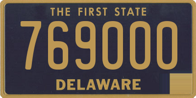 DE license plate 769000