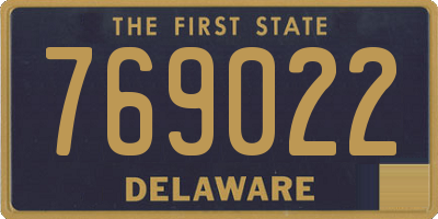 DE license plate 769022
