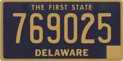 DE license plate 769025