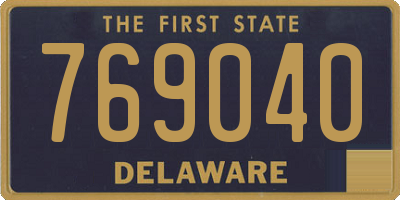 DE license plate 769040