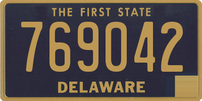 DE license plate 769042