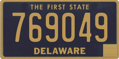 DE license plate 769049