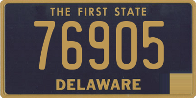 DE license plate 76905