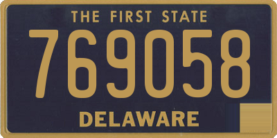 DE license plate 769058