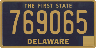 DE license plate 769065