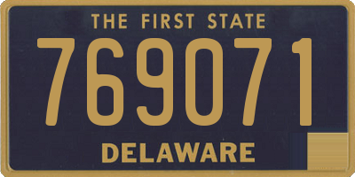 DE license plate 769071