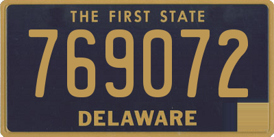 DE license plate 769072